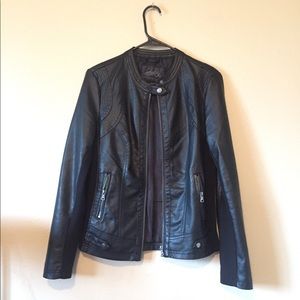 Sebby Collection Faux Leather Jacket